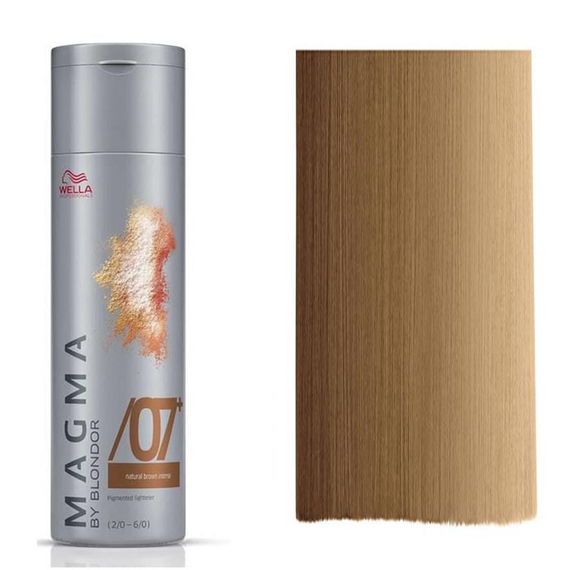 Wella Professionals, Magma By Blondor, Crema colorante tonalizzante per capelli, /07+ Dark Chestnut, Per tecniche di laminazione e a mano libera, 120 g - Cosmova