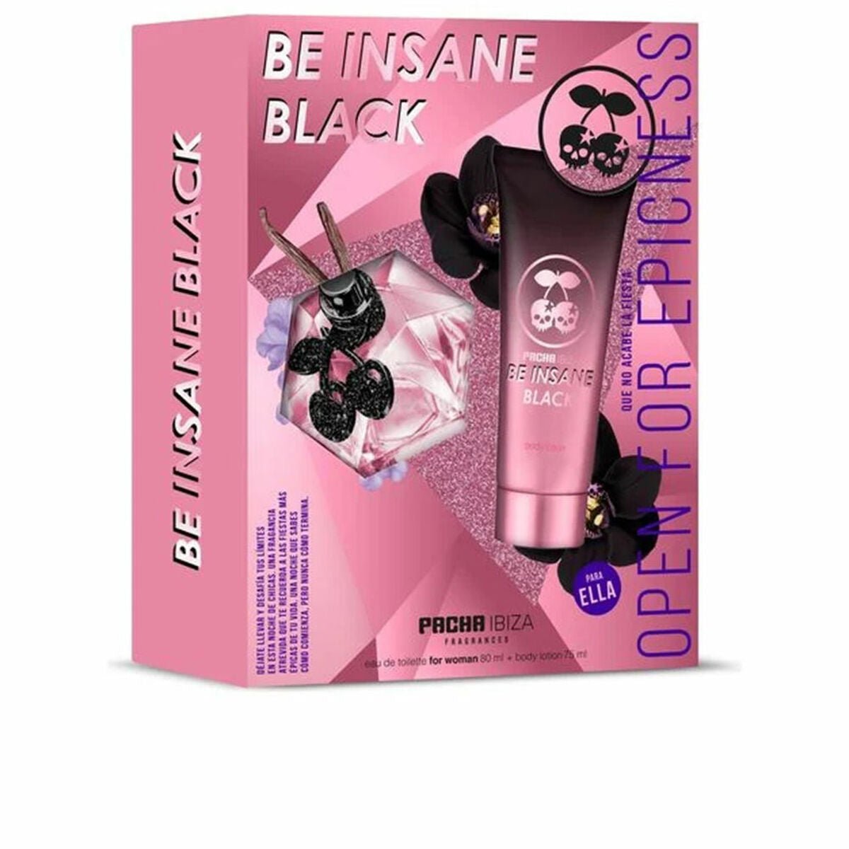 Women's Perfume Set Pacha Ibiza Be Insane Black 2 Pieces - Cosmova