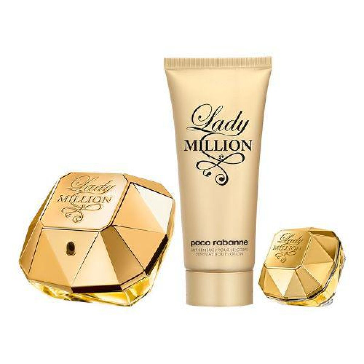 Set Profumo Donna Paco Rabanne Lady Million EDP 3 Pezzi-0