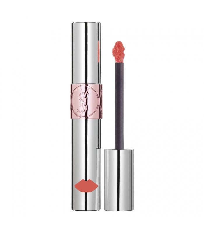Yves Saint Laurent, Volupte Liquid Colour Balm, Cura duratura, Balsamo per le labbra, 5, Guardami arancione, 6 ml - Cosmova